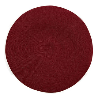 Deborah Rhodes Braided Round Placemat in Bordeaux - 1 Each 38898