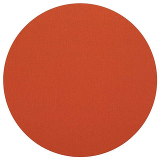 Caspari Classic Canvas Round Felt-Backed Placemat in Orange - 4 Each 4014PMRX4