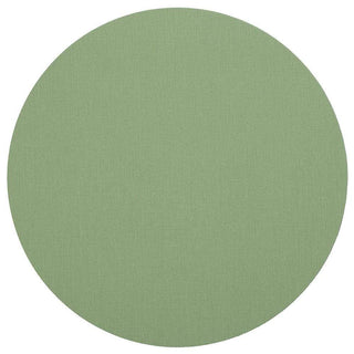 Caspari Classic Canvas Round Felt-Backed Placemat in Moss Green - 4 Each 4017PMRX4