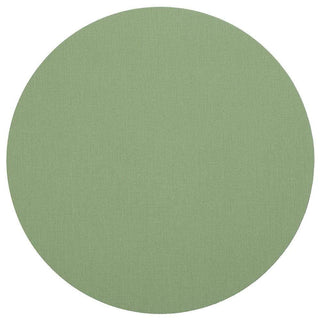 Caspari Classic Canvas Round Felt-Backed Placemat in Moss Green - 4 Each 4017PMRX4