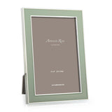 Addison Ross Sage Green Enamel 4" x 6" Picture Frame with Silver Trim - 1 Each 41097
