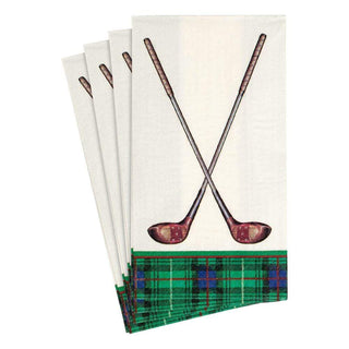 Caspari Golfing Paper Guest Towel Napkins - 15 Per Package 4580G