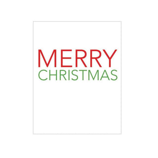 Caspari Merry Christmas Block Gift Enclosure Cards - 4 Mini Cards & 4 Envelopes 47BENC