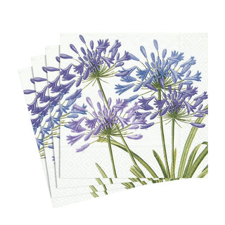 Caspari Agapanthus Paper Luncheon Napkins - 20 Per Package 5370L