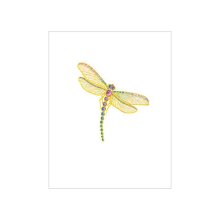 Caspari Dragonfly Gift Enclosure Cards - 4 Mini Cards & 4 Envelopes 53AENC
