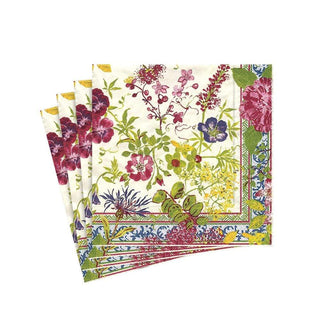 Caspari Millefleurs Paper Cocktail Napkins - 20 Per Package 5860C