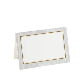 Caspari Moiré Place Cards in Silver - 10 Per Package 68920P