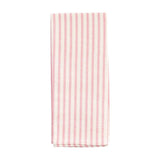Busatti Italian Woven Cotton & Linen Tea Towel - 1 Each Thin Stripe in Pink 78910