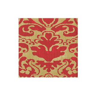 Caspari Palazzo Paper Cocktail Napkins in Red - 20 Per Package 7962C