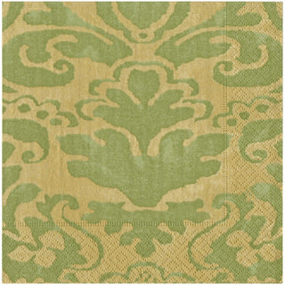 Caspari Palazzo Paper Dinner Napkins in Moss Green - 20 Per Package 7968D