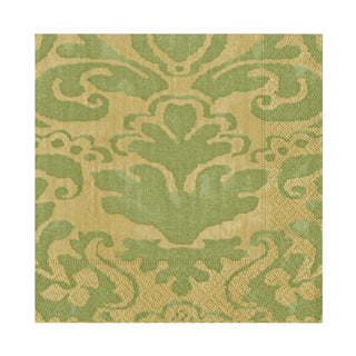 Caspari Palazzo Paper Luncheon Napkins in Moss Green - 20 Per Package 7968L