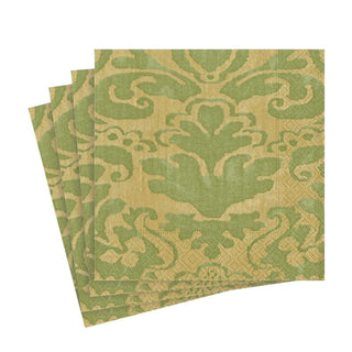 Caspari Palazzo Paper Luncheon Napkins in Moss Green - 20 Per Package 7968L