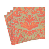 Caspari Palazzo Paper Luncheon Napkins in Coral - 20 Per Package 7969L