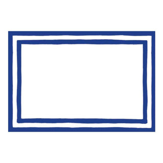 Caspari Border Stripe Place Cards in Blue Foil - 8 Per Package 80948P