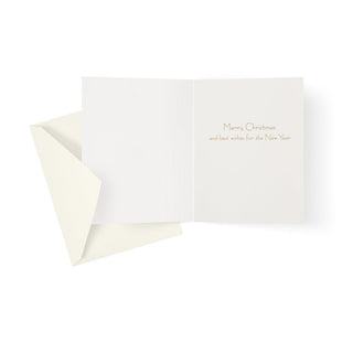 Caspari Tree at Bottom of Stairs Mini Boxed Christmas Cards - 16 Cards & 16 Envelopes 82024