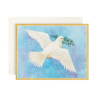 Caspari Dove with Olive Branch Boxed Christmas Cards - 16 Cards & 16 Envelopes 82240