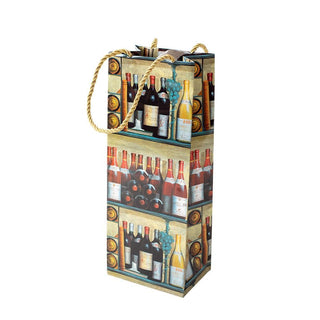 Caspari The Wine Cellar Wine & Bottle Gift Bag - 1 Each 8506B4