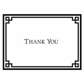 Caspari Rive Gauche Boxed Thank You Notes in Black & White - 6  Note Cards & 8 Envelopes 85603.48