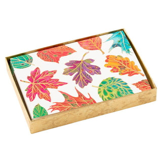 Caspari Jeweled Autumn Boxed Note Cards - 8 Note Cards & 8 Envelopes 85630.46