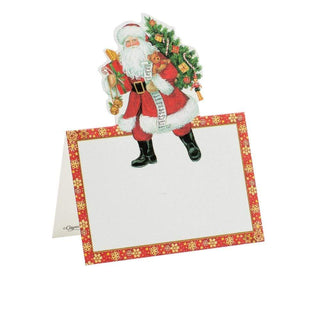 Caspari Lynn Haney Santa Die-Cut Place Cards - 8 Per Package 85927P