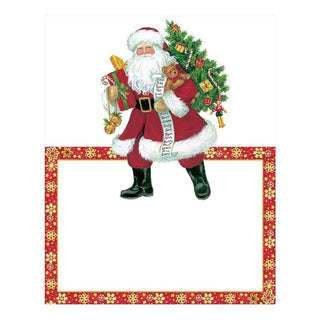 Caspari Lynn Haney Santa Die-Cut Place Cards - 8 Per Package 85927P