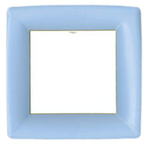 Caspari Grosgrain Square Paper Dinner Plates in Light Blue - 8 Per Package 8605DP