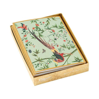 Caspari Chinese Wallpaper Boxed Note Cards in Blue - 8 Note Cards & 8 Envelopes 86614.46