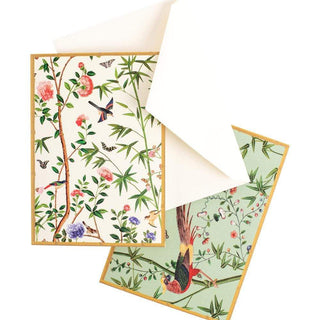 Caspari Chinese Wallpaper Boxed Note Cards in Blue - 8 Note Cards & 8 Envelopes 86614.46