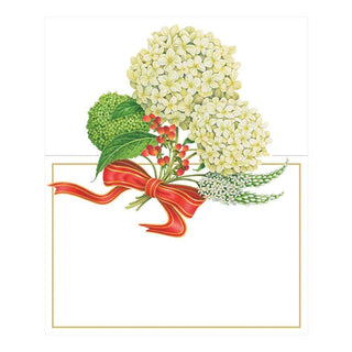 Caspari Snowball Hydrangeas Die-Cut Place Cards - 8 Per Package 86929P