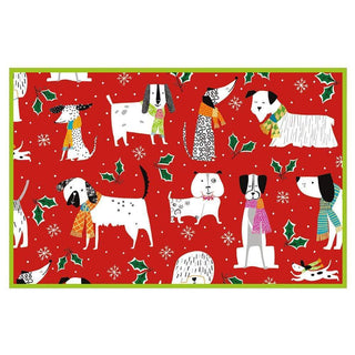 Caspari Christmas Canines Boxed Christmas Cards - 16 Cards & 16 Envelopes 87214