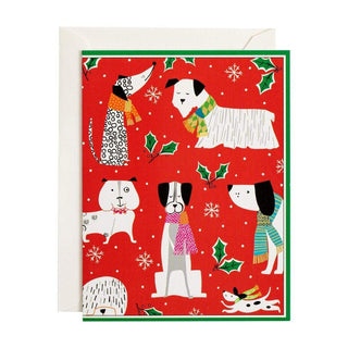 Caspari Christmas Canines Boxed Christmas Cards - 16 Cards & 16 Envelopes 87214