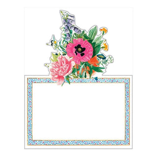 Caspari Blossoms and Brooches Die-Cut Place Cards - 8 Per Package 87903P
