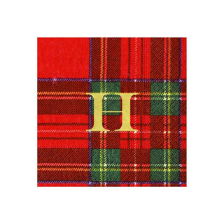 Personalization by Caspari Royal Plaid Personalized Cocktail Napkins 8810CPG