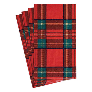 Caspari Royal Plaid Paper Guest Towel Napkins - 15 Per Package 8810G