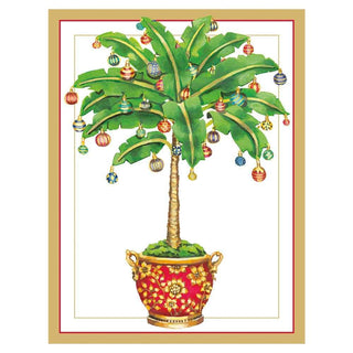 Caspari Ornamented Palm Boxed Christmas Cards - 16 Cards & 16 Envelopes 88220