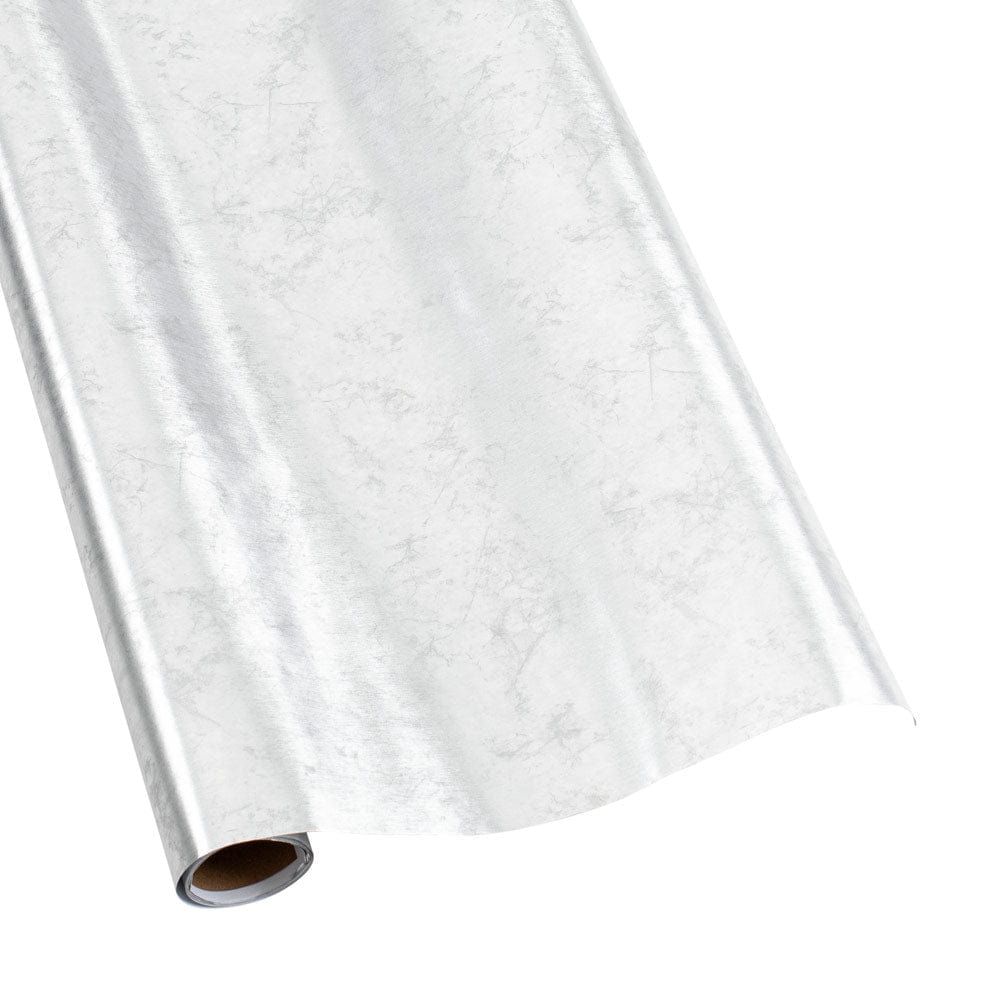Pebble Foil Metallic Gift Wrapping Paper in Silver & White - 30 x 6' –  Caspari