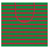 Caspari Bretagne Large Cube Gift Bag in Red & Green - 1 Each 8913B3.3