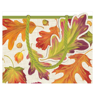 Caspari Linen Leaves Small Gift Bag - 1 Each 8930B1