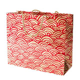 Caspari Lulu's Rainbow Large Gift Bag in Red - 1 Each 89462B3