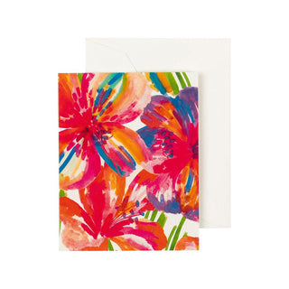 Caspari Floral Pop Gift Enclosure Cards - 4 Mini Cards & 4 Envelopes 8961ENC