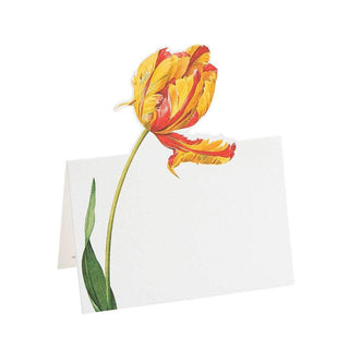 Caspari Redoute Floral Die-Cut Place Cards - 8 Per Package 89901P
