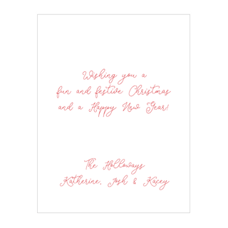 Personalization by Caspari Wreath Frame Portrait Folded Holiday Photo Cards 89968PG