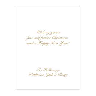 Personalization by Caspari Royal Plaid Foil Portrait Folded Holiday Photo Cards 89977PG