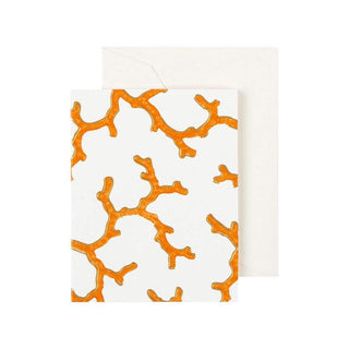 Caspari The Coral Sea Gift Enclosure Cards in Ivory - 4 Mini Cards & 4 Envelopes 9009ENC
