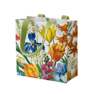 Caspari Redoute Floral Small Square Gift Bag - 1 Each 9027B1.5