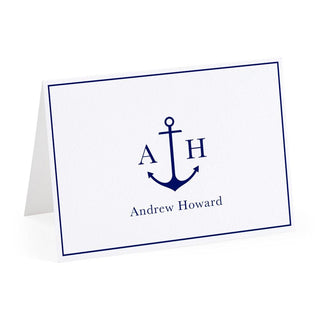 Personalization by Caspari Thin Inner Border Personalized Monogram Folded Note Cards 90655PNUPG