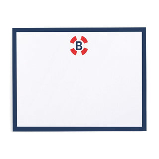 Personalization by Caspari Harbor Personalized Single Initial Correspondence Cards 90690CCUPG