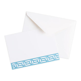 Caspari Garden Gate Blank Correspondence Cards in French Blue - 20 Cards & 20 Envelopes 90693CCU