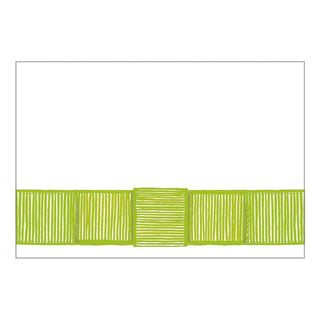 Caspari Ribbon Border Place Cards in Green - 8 Per Package 90912P