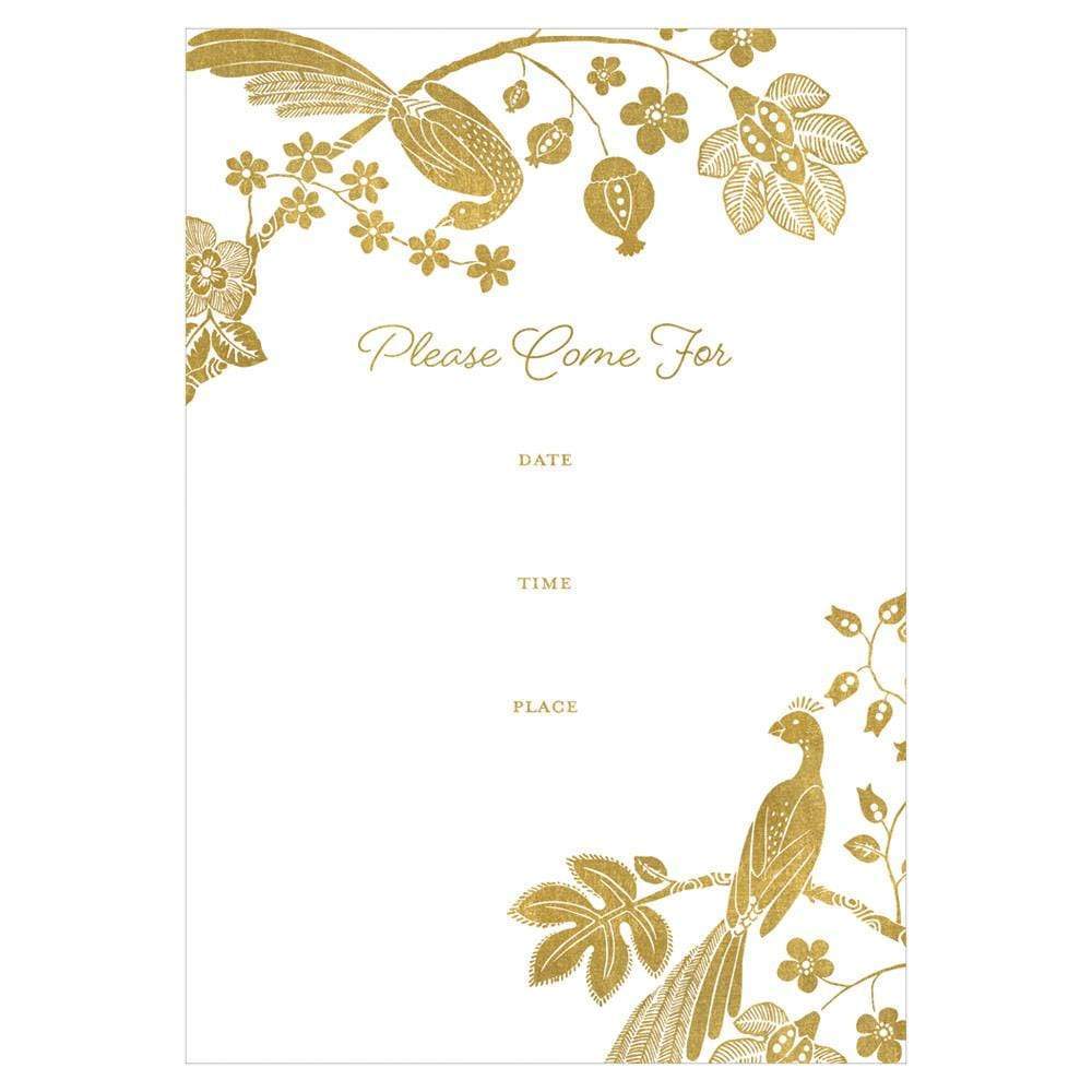 Floral and Gold Invitation Cards - Total Choice Shipping